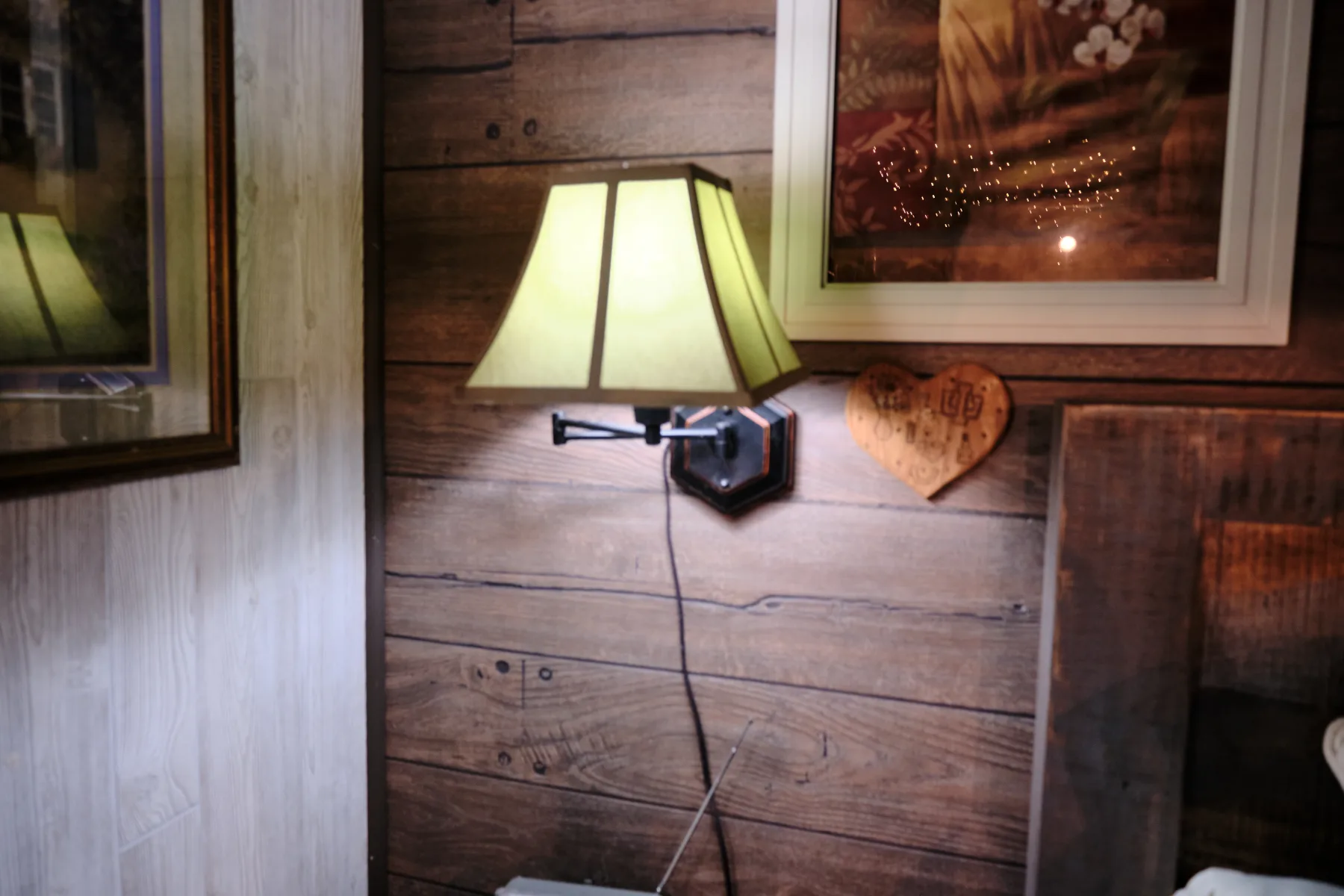 Cabin interior detail with utility service at Walnut Grove